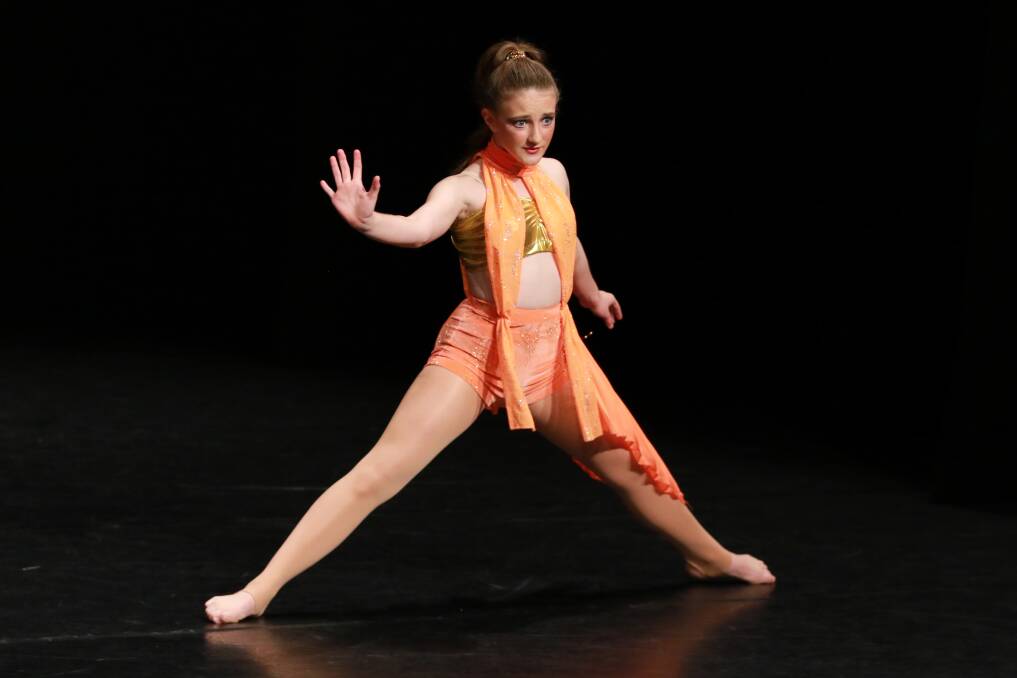Dancer: Bonnie Clark from Port Macquarie was the winner of Section 412a Novice - Jazz 12 yrs and under. Photo: Scott Calvin.