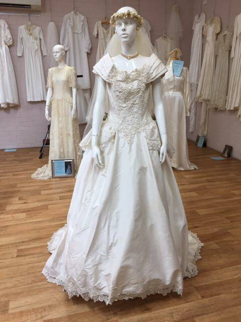 Exhibition: Dozens of beautiful heritage wedding gowns, including one by the late Taree designer Lloyd Cross, are on display.