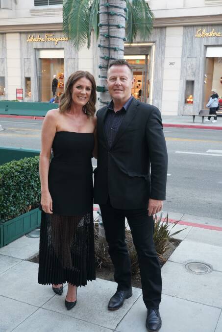 Katie Hardyman with Always By Your Side co-writer Mick Evans at the Hollywood awards last year.