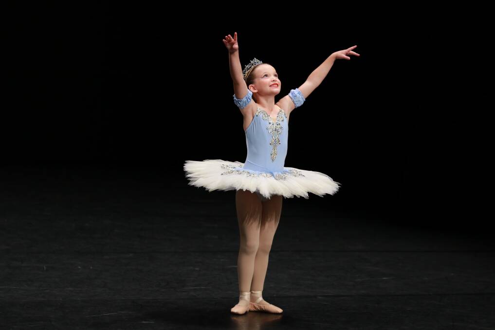 Dancer: Scarlett Simpson from Taree won Section 402c Novice – Classical Ballet Solo eight years and under. Photo: Scott Calvin/Carl Muxlow.