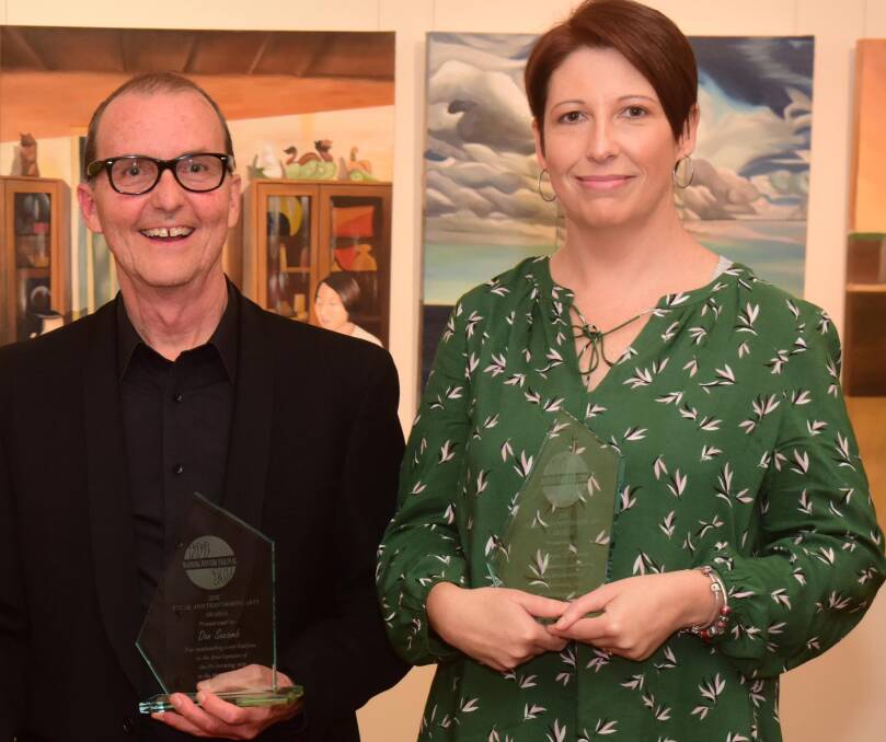 Joint winners of the 2018 Performing Arts Award, Don Secomb and Tanya Brown. Photo: Julie Slavin.