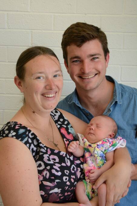 New arrival: Mitchall and Aimee Want with their daughter Matilda.