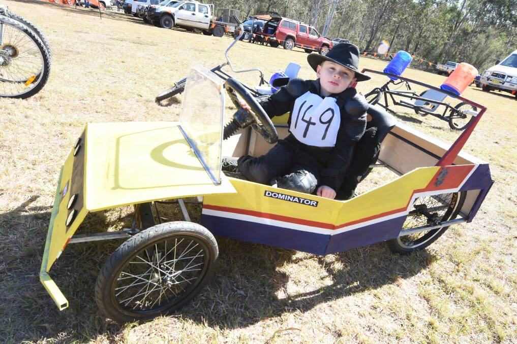 It's on again: Dominick Lesenko at last year's Billy Cart Derby at Mount George. Photo: Scott Calvin.