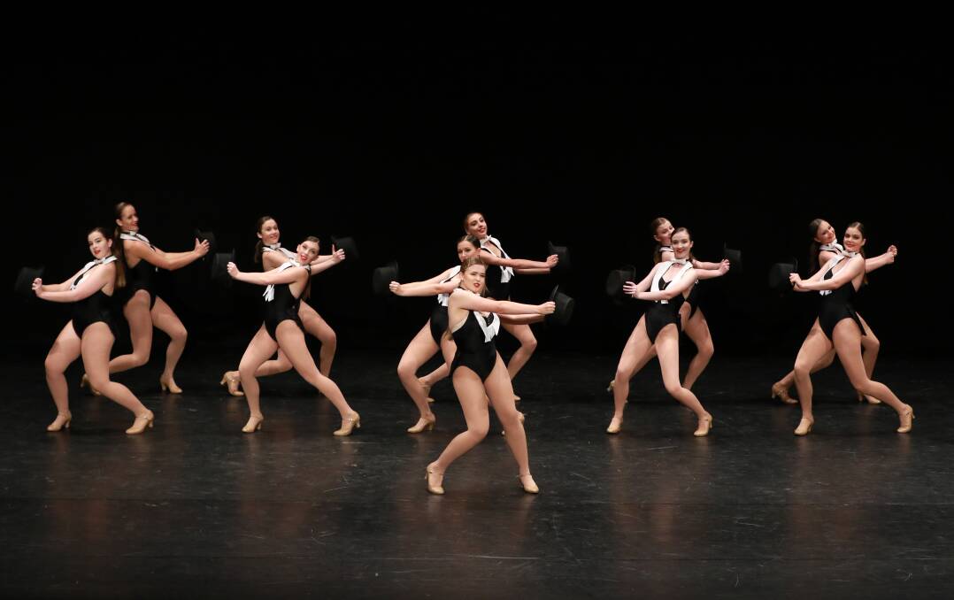 Recognition: Dancers from Andrea Rowsell Academy of Dance during the Open - Hollywood Musical of Broadway Stage open age section. The dance school received this year's Clare Squires Memorial Home Is Where The Heart Is Award. Photo: Scott Calvin.