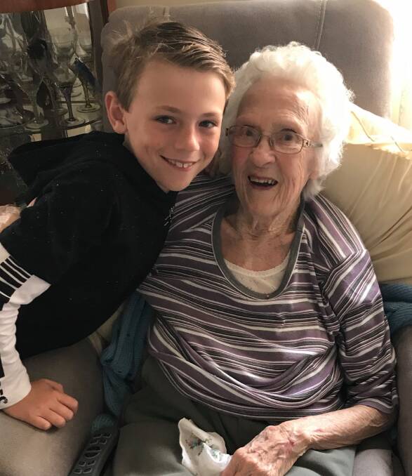Strong bond: Sam Stephens with his Nanna Jean.
