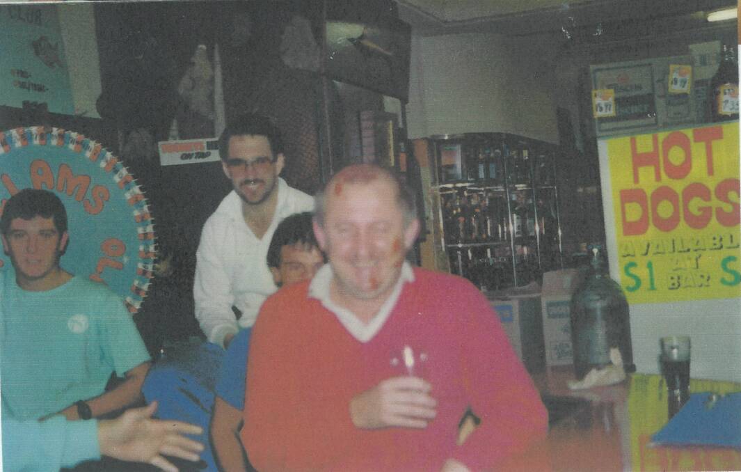 Bob O'Mahony holding court in the public bar at Foggs Hotel circa 1987.