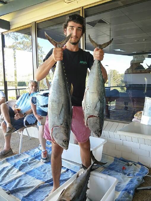 Daniel Richardson boated some mac tuna at Club Taree Fishing's most recent outing.