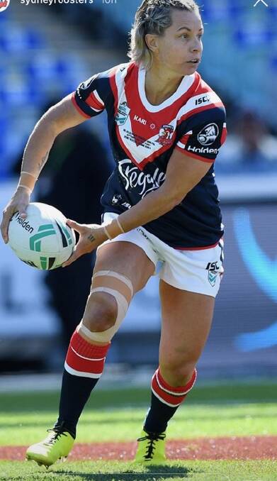 Kylie Hilder in action for the Sydney Roosters last season.