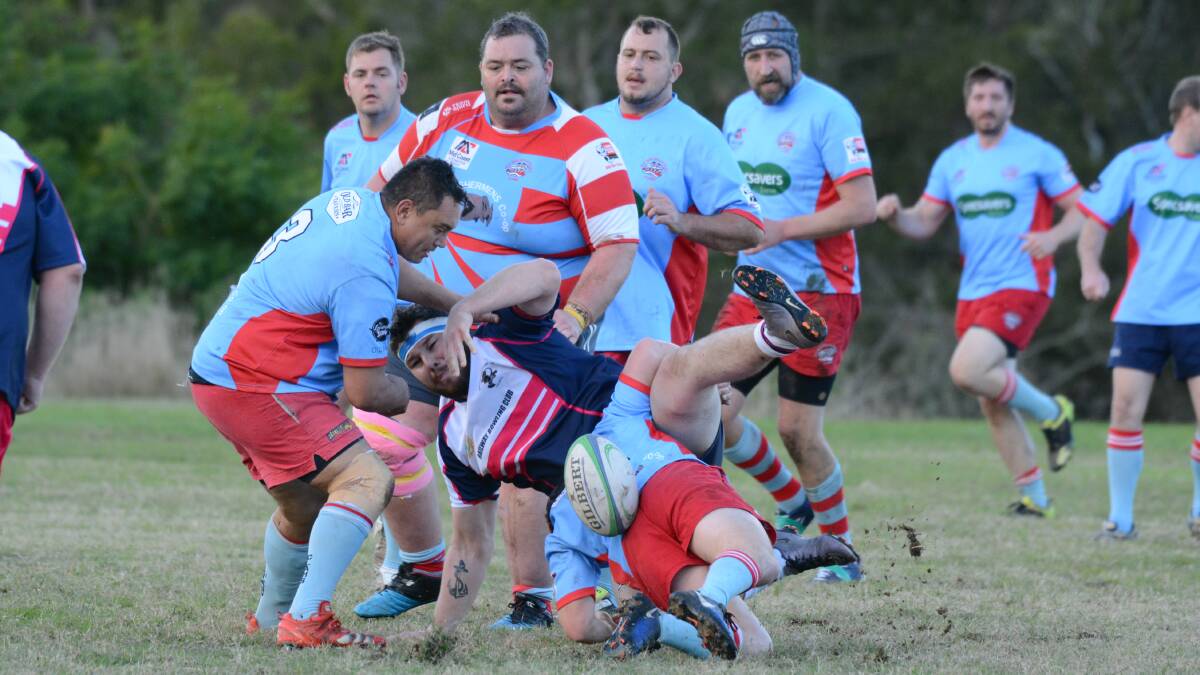 Teia Ambrosoli stops a Ratz opponent during his 150th game with the Clams.