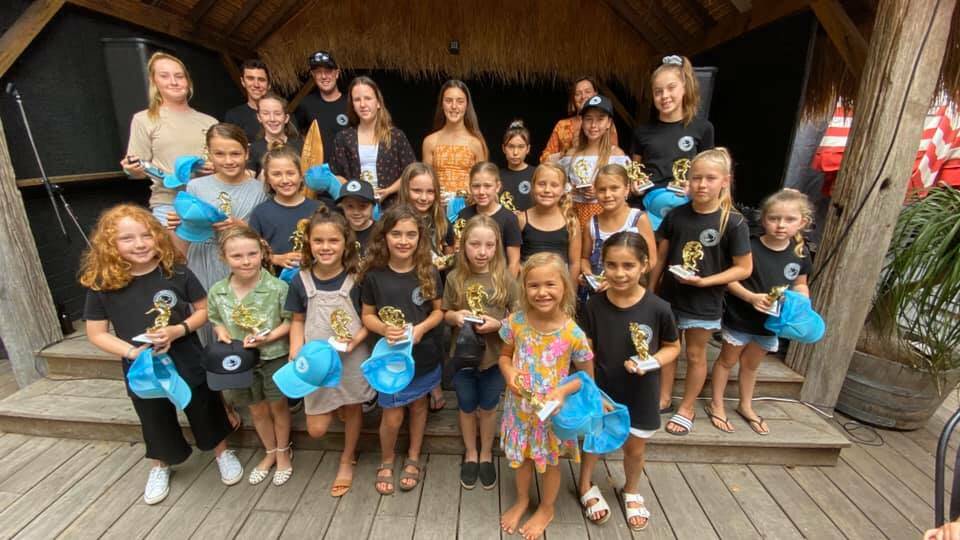 Girls outnumbered the boys in Saltwater Boardriders Club's super grommits this year for the first time.