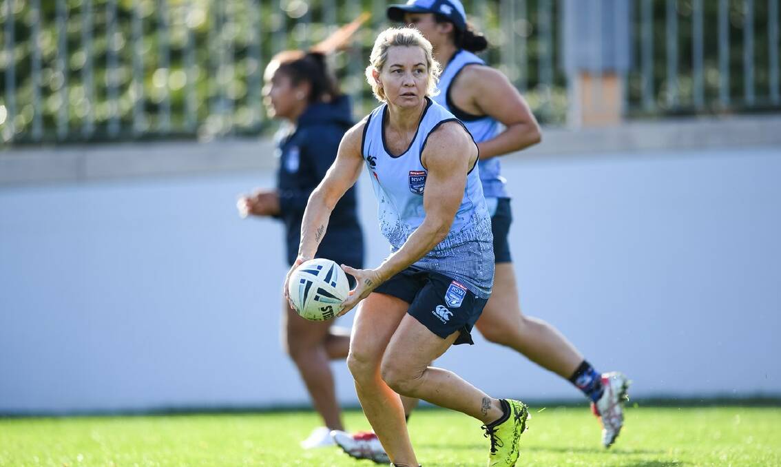 Kylie Hilder training with NSW before last year's match.