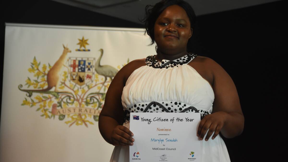 Young Citizen of the Year Marylyn Sendah.