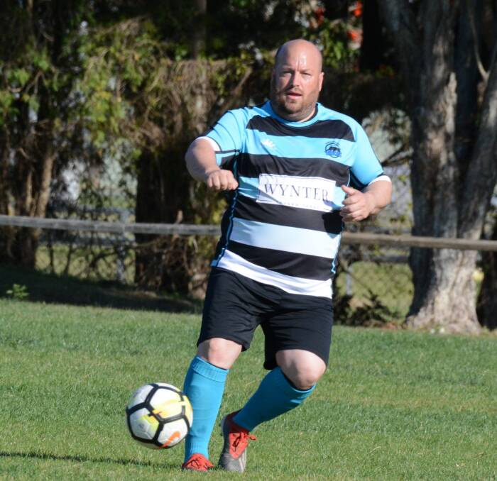 Taree Wildcats co-coach Ben Sedlen in action during a Coastal Premier League clash last year. The Wildcats return to the training paddock this week after a month of inactivity due to rain.