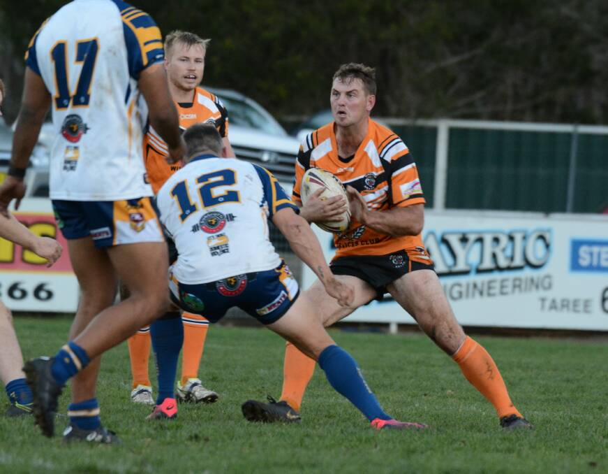 Prop Joel Kliendienst was strong early for the Tigers in the clash against Macleay.