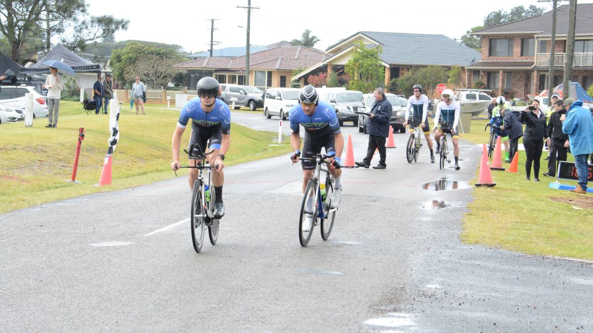 Racing in the time trial at Manning Point in May.