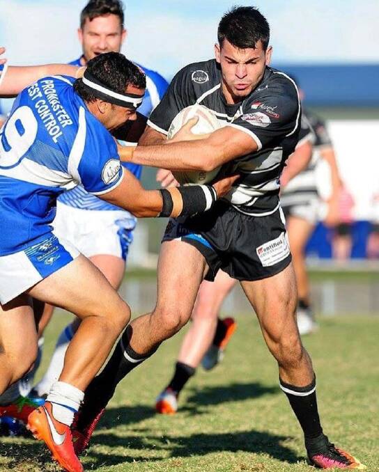 Jayden Baker playing for Tweed Heads in the Queensland Cup. He'll tour South Africa with the Australian Universities side this month.