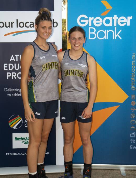 Taree netballers Emma Shoesmith and Caitlin Rodgers. Absent Sophie-Clare Croker.