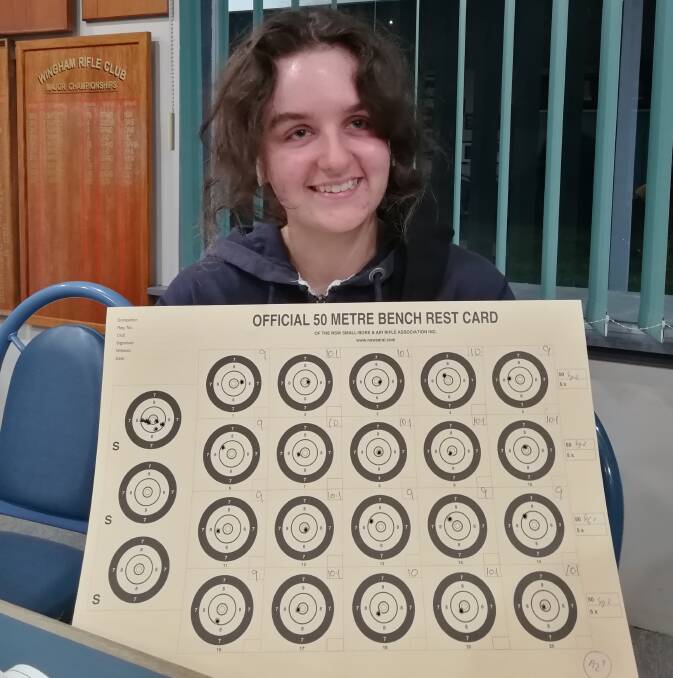 Krystal Russell of Wingham High scored her best shoot of the year with 198.15/200.
