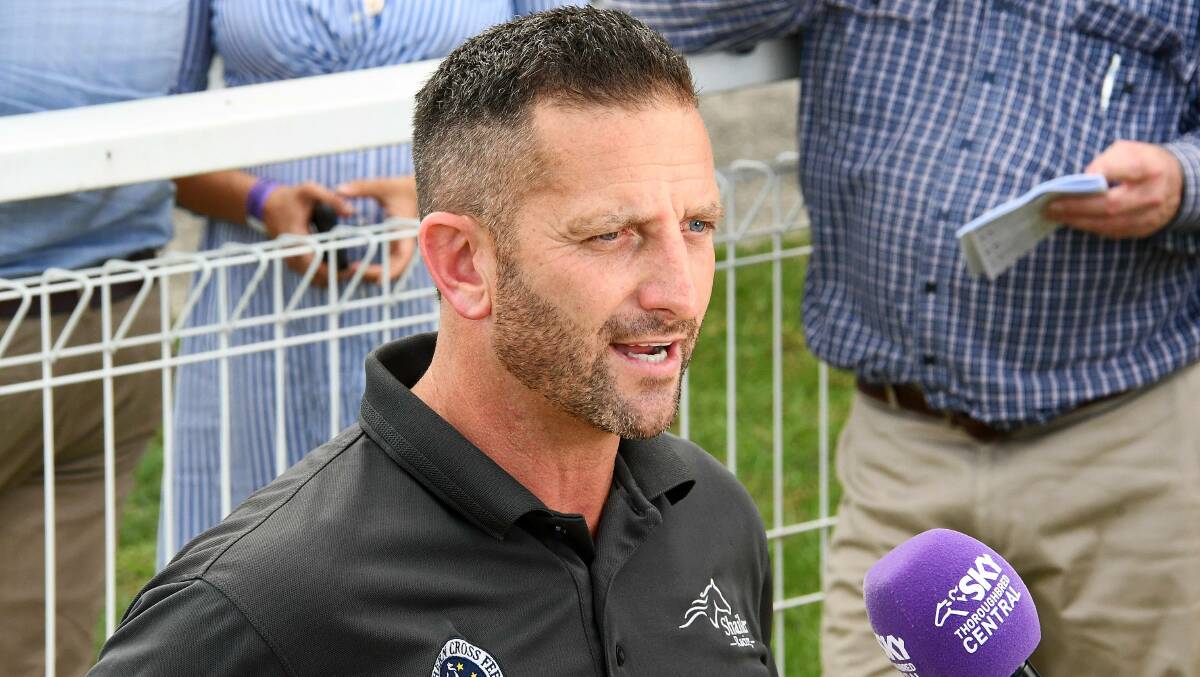 Port Macquarie trainer Paul Shailer speaks with the media following Tribute King's win in the Hannam Vale Cup.