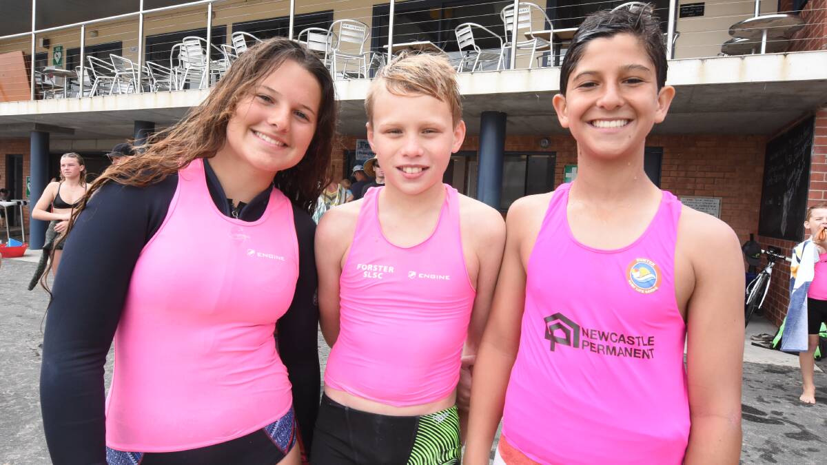 Black Head Surf Club's Jasmine Axisa, Connor Anderson and Izaac Boag will be in the Lower North Coast Branch side to contest the State championships at Black Head.