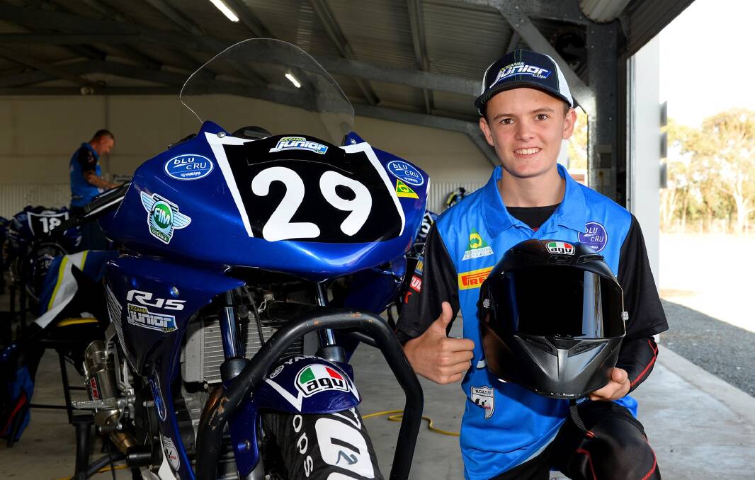 Hayden Nelson will move from the Oceania Junior Cup to the Australian Supersport 300 class next year. Photo Russell Colvin.