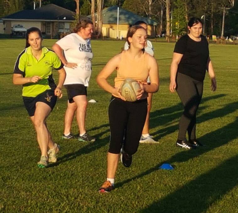 Training sessions for women's rugby teams at Nabiac and Tuncurry have met with an enthusiastic response.