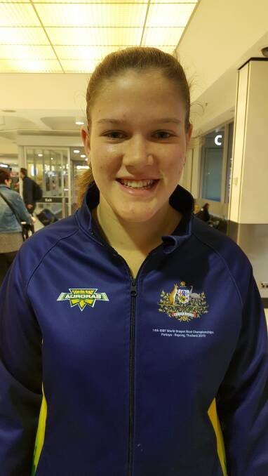 Jade Page just before heading to Thailand with the Australian team for the world championships.