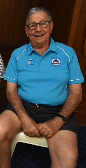 Bruce was a life member of the Taree Old Bar Surf Club. He is pictured at the club's 90th year reunion.