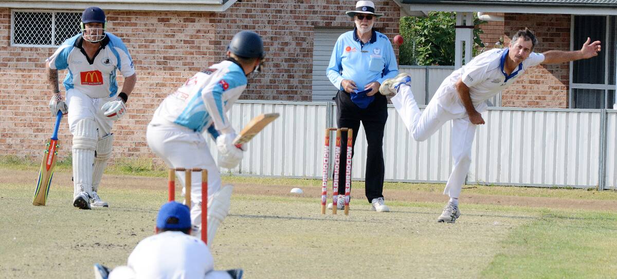 Wingham's Mick Stinson bowling in a match at Chatham Park last season. The 2021/22 competition is slated to start tomorrow, but is in doubt.
