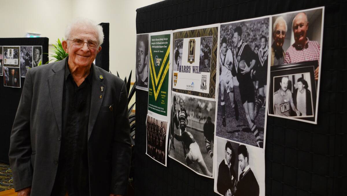 Rugby league great Harry Wells was feted to a luncheon by the Mid North Coast Branch of the Men of League.