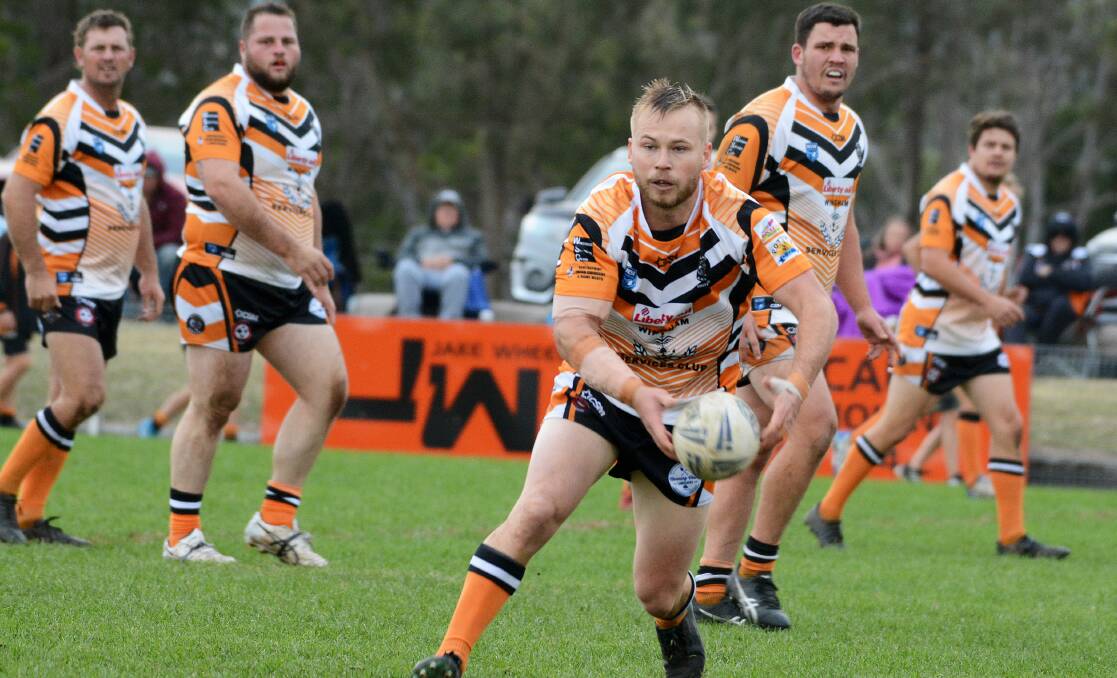 Mitch Collins in action for the Wingham Tigers this season.