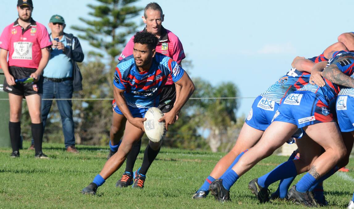Halfback Tristan Scott scored the match winning try for Wauchope in the clash against Old Bar.
