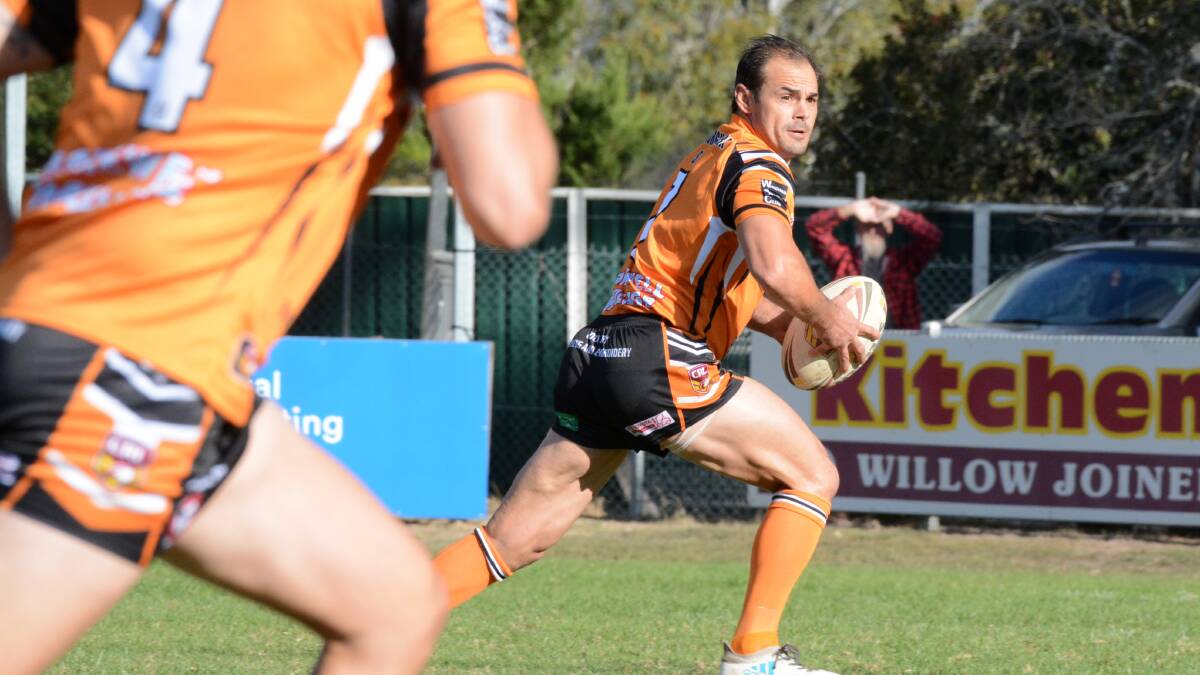Wingham coach Michael Sullivan played a leading role in his side's 44-6 win over Port Macquarie in the Group Three Rugby League game at Wingham.