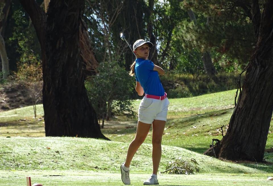 Quedesha Golledge is the Australian girl's 13-14 years golf champion after a brilliant win in the national championships held at Royal Pines.