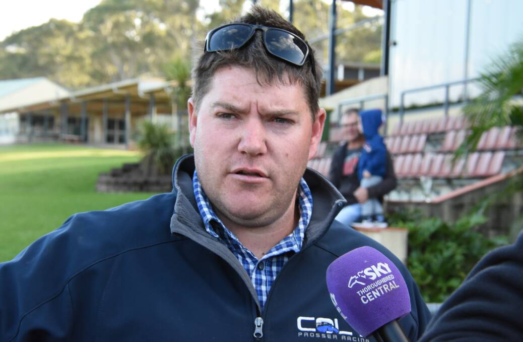 Successful trainer Colt Prosser speaks to Sky Channel after Haames' win at Taree this week.