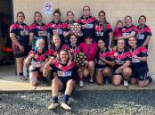 Manning Ratz win the Lower North Coast women's 10s rugby premiership trophy following their defeat of Gloucester in the grand final at Nabiac