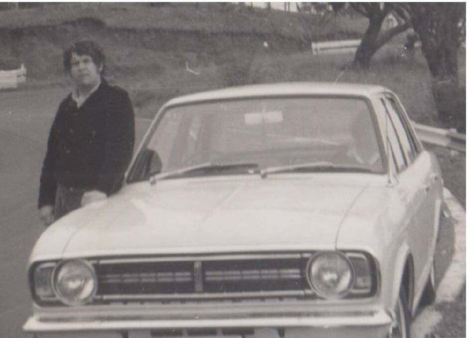 A young Chris Goodsell with his 1970 Ford Cortina.