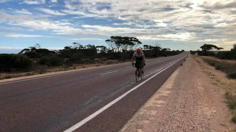 Michael Cross has covered 2179km of the 5500 journey from Perth to Taree