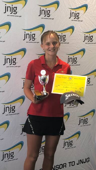 Quedesha Golledge is the Australian 13-14 girl's junior golf champion.