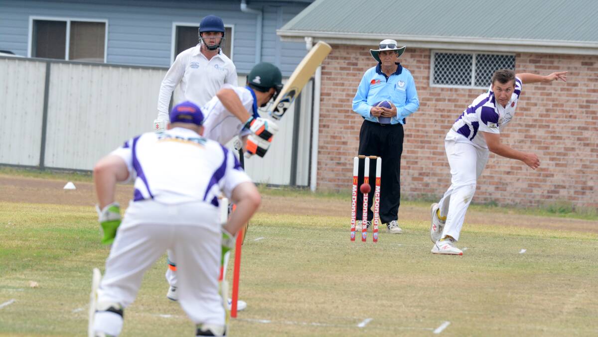United's pace spearhead Sam Whitbread bowls against Wingham in a premier league game at Chatham Park last season. 