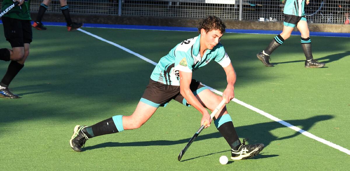 Lachie Harry will be one of Sharks big guns in the Mid North Coast Hockey League grand final against Tacking Point Thunder on Saturday.