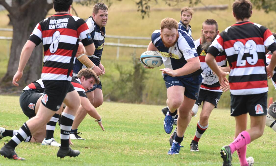 Brody Howard carves through the Gloucester defenders during the Lower North Coast Rugby Union minor semi. The Ratz hope he produced a similar effort in Saturday's final against Wallamba.