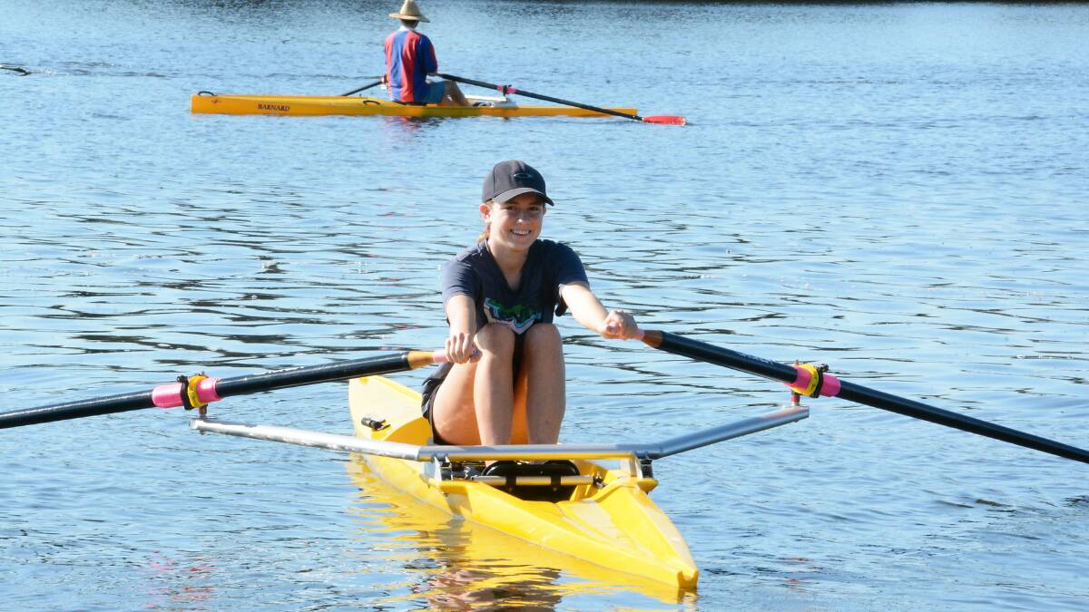Celeste McDermot taking part in Manning Rowing Club's learn to row program that started in September.