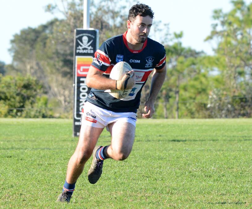 Fullback Joel Minihan on the move for Old Bar. The Pirates have emerged as a genuine premiership contender this year.