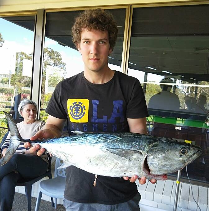 Cameron Piggott shows off some of his catch made during Club Taree Fishing Club's April outing.