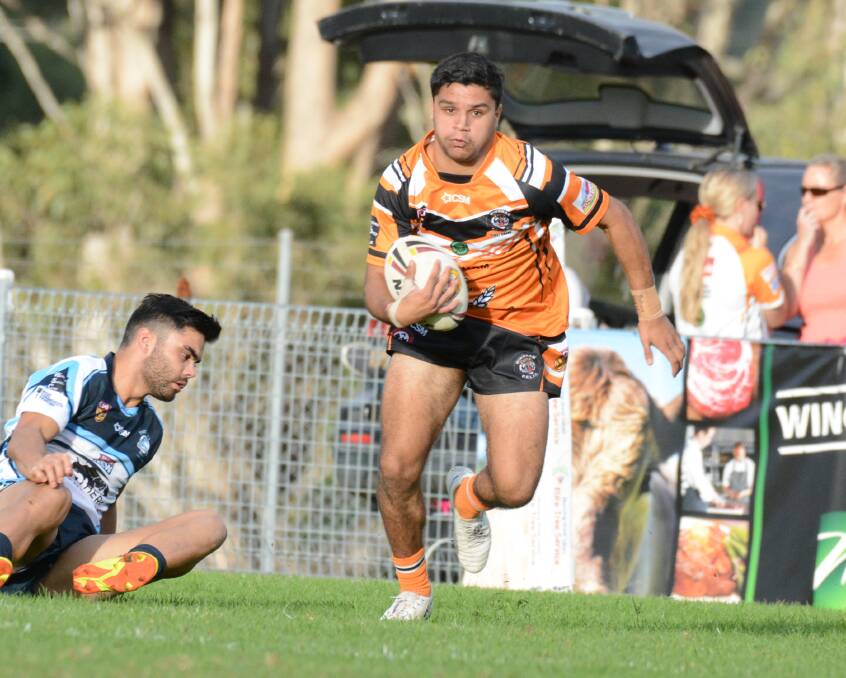 Wingham winger Lachlan Williams scored his maiden try in first grade as the Tigers defeated Port City 28-4 in the Group Three Rugby League game at Wingham.