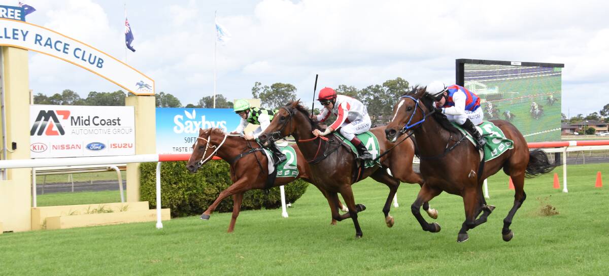 Jockey Billy Cray had his first win on the Taree track when Happens Nomore scored in the XXXX Gold Maiden this week for trainer Janelle Butler from Scone.
