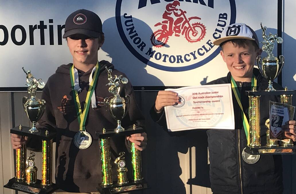 Mitch Bisley and Hayden Nelson gained podium places at the Australian Junior Dirt Track Championships held at Kurri.