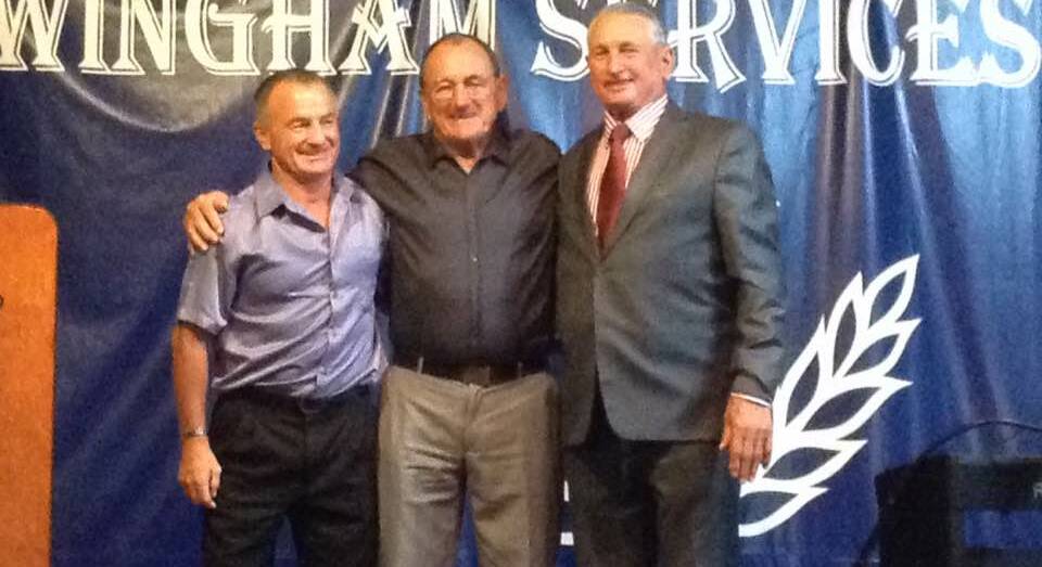 Hall of fame inductees Tony Hinton, Pat Cudmore and Kevin Everett.