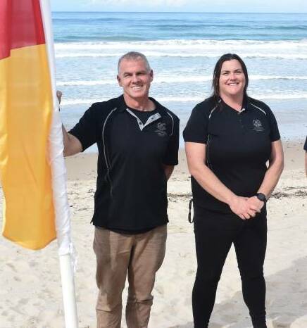 Taree Old Bar Surf Club's director of lifesaving Dean Donovan and president Jane Lynch